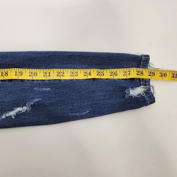 KanCan Women's Austin Mid Rise Skinny Distressed Dark Wash Jeans in a Size 3/25 - Picture 14 of 14